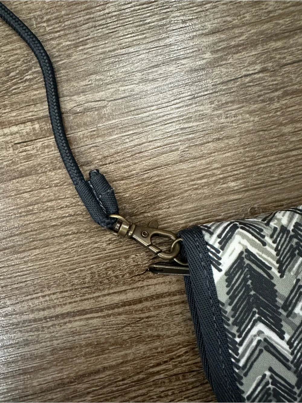 Compact Crossbody Bag in Black and White